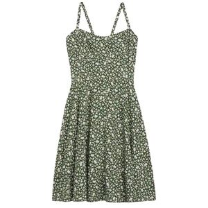 Old Navy Green White Floral Fit & Flare Dress Soft Girl Summer Sundress Size M